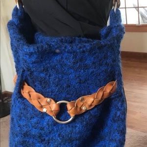 Handcrafted felted wool handbag